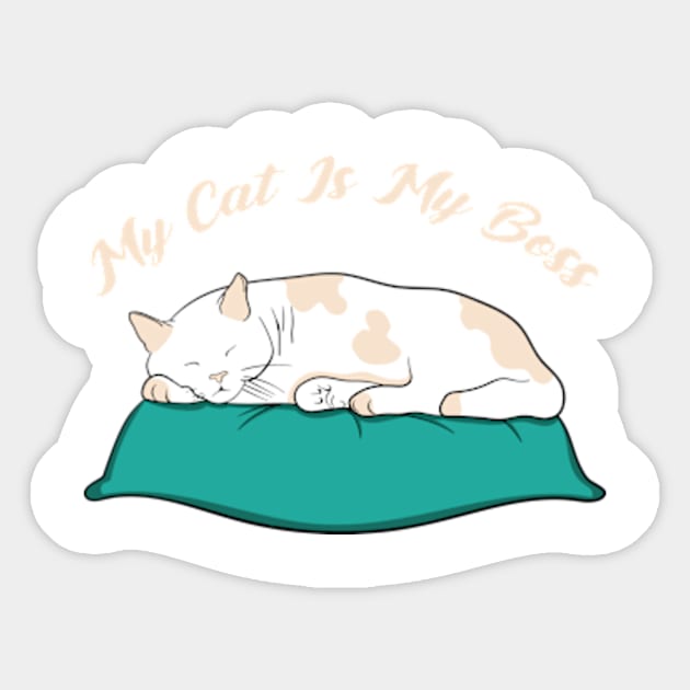 My Cat Is My Boss Sticker by Oiyo